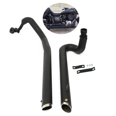 $309.99 • Buy Shortshots Staggered Exhaust Pipe System Muffler For Yamaha V Star 1100 XVS1100