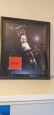 Michael Jordan Autographed Game Used Floor Piece- 1995-1998 Upper Deck 20x24 Og • $50000