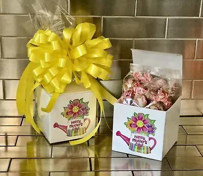 Mother’s Day Gift Basket-Box With Goetze's Caramel Creams Wrapped & Yellow Bow • $8.75