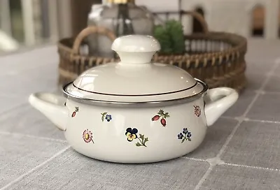 VILLEROY & BOCH PETITE FLEUR Prinz Enameled Cooking Pot With Lid Small • $38.50