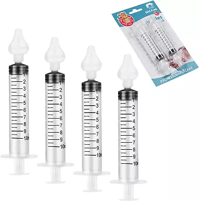 Vicloon Nasal Aspirator 4pcs Baby Nasal Aspirator Nose Cleaner Nasal Irrigator • £5.58