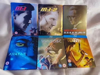 6x Blu-Ray STEELBOOK Bundle / Mission Impossible Wanted Avatar + • £19.99