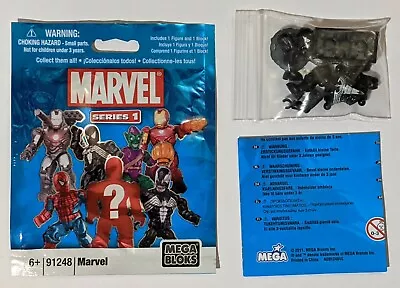 BLACK SPIDER-MAN Series 1 NEW Opened Pack 91248 MARVEL MEGA BLOKS CONSTRUX W16-2 • $14.78