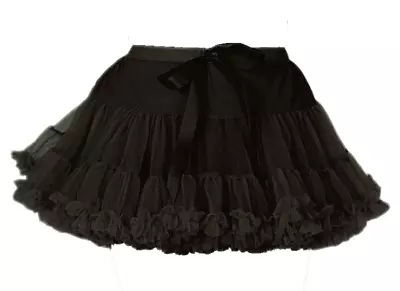 Black TUTU Skirt Thick Dance Ladies Girls Bow Luxury Fancy Dress Costume Party • £14.99