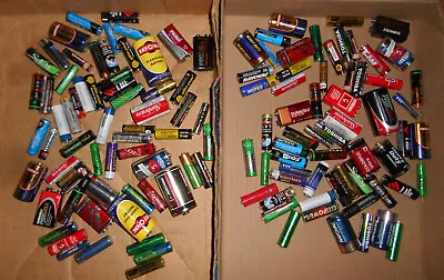 Lot Of Various Random Vintage Used AA AAA C D 9VOLT Dead Cell Batteries • $14.95