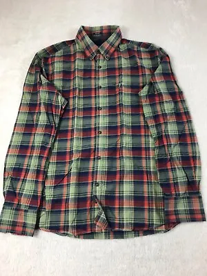 Indian Terrain Shirt Green Mens Size XL Checked Design Long Sleeve Cotton • £17.99