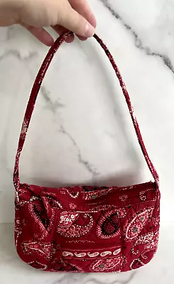 Vera Bradley Red Mesa Paisley Purse Shoulder Bag • $7.99