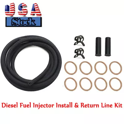 6.2L 6.5L GMC GM Diesel Fuel Injector Install & Return Line Kit For Chevy Turbo • $14.99