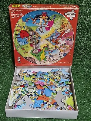 The World Of Walt Disney 100 Large Piece Round Jigsaw Puzzle Vintage Waddington  • £7.99