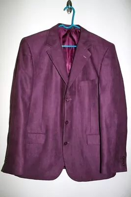 Mens Faux Suede Sport Coat - Plum Color - Sz. 48? • $14.95