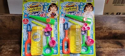 JA-RU Super Miracle Bubbles 5-in-1 Set - Great Gift For Little Kids 3+  Lot Of 2 • $13.99