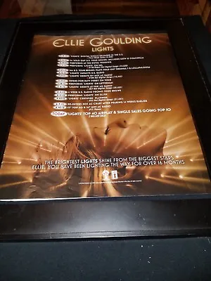 Ellie Goulding Lights Rare Original Promo Poster Ad Framed! • $52.08