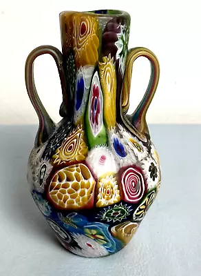 Rare Antique Murrine 🇮🇹 Murano Millefiori Fratelli Toso Vase Art Glass 5  • $228.79