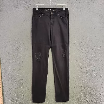 Victorias Secret Jeans Womens 6 Black Mid Rise Pencil Slim Straight Leg Stretch • $11.98