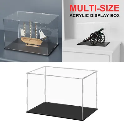 Acrylic Display Case Box Dustproof Protection Showcase Cube Collectibles Model • £13.09