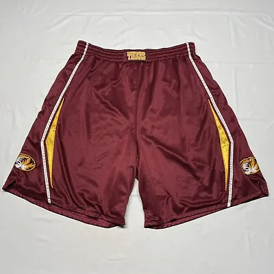 Vintage LSU Tigers Basketball Shorts Mens XL Red Yellow Logos College Streetwear • $12.99