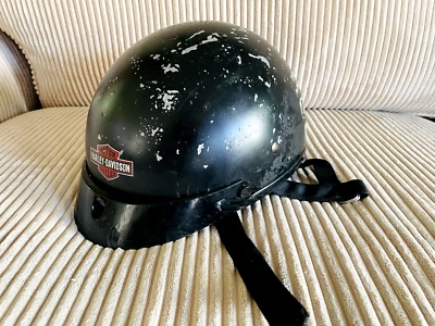 $99.95 • Buy Old Vtg HARLEY-DAVIDSON DOT Motorcycle Cycle Bike Black Helmet Small Stickers