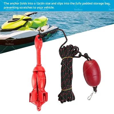 Folding Anchor Buoy Rope Kit For Boat Kayak Canoe Fishing Sailboat Jet Ski 1.5kg • $41.59