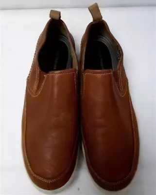 Men's Hush Puppies Tan Leather Slip-On Casual Shoes Size:UK 12 • £6.99