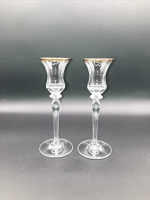 Vintage 1990's Mikasa Jamestown Gold T2703  8  Aperitif /Candlestick Holders • $19.80