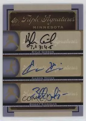 2012 SP Signature Edition Triple Signatures Kyle Gibson Aaron Hicks #MIN14 Auto • $4.85