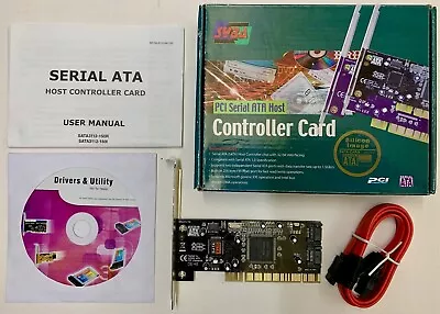 Syba PCI Serial ATA Host Controller Card Internal SATA RAID F-SA3112-2IR-01-HN01 • £29