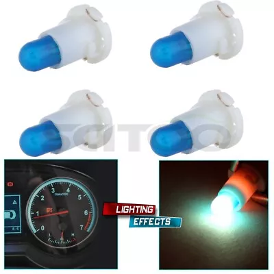 4X T4 Neo Wedge White Base Blue Sleeve Instrument Panel Climate Control Lights • $7.65