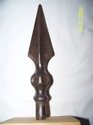 Antique Vintage 9 3/4” Cast Iron Threaded Spear Topper Fence Post/Flag Pole • $20