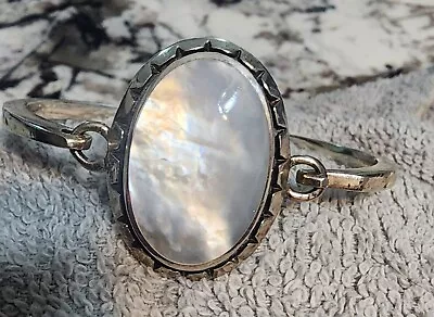 Beautiful!!! Vintage Moonstone Oval Sterling Silver 925 Bracelet Approx 7.5  • $105