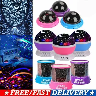 Rotating Starry Sky Projection Night Light Moon Star Lamp For Kids Baby Party US • $7.99