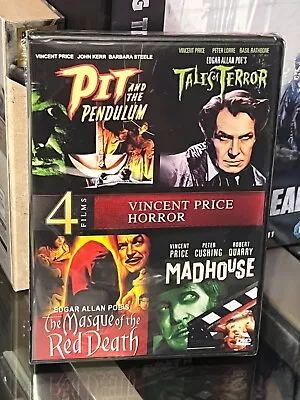 4-Vincent Price Horror (DVD) Madhouse Masque Of The Red Death Tales Of Terror. • $14.98