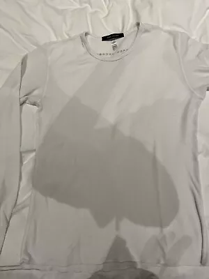 Mens Marc Jacobs White Long Sleeve Waffle Cotton T Shirt Medium • £8