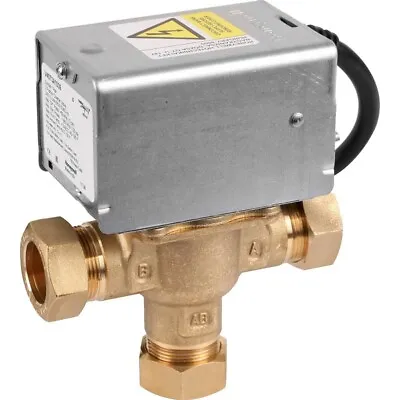 Honeywell 22mm 3 Port Motorised Mid Position Diverter Valve V4073A1039 (GENUINE) • £79.99