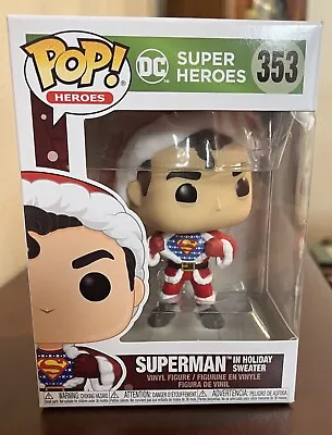 $19.99 • Buy Funko Pop! - SUPERMAN  - In Holiday Sweater # 353 -NEW IN BOX  - DC Comics