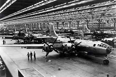 Poster Many Sizes; B-29 Superfortress Strategic Bombers On The Boeing Assembly • $160.11
