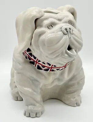 Blue Sky Clayworks Bulldog Teapot Union Jack Collar • £47.68