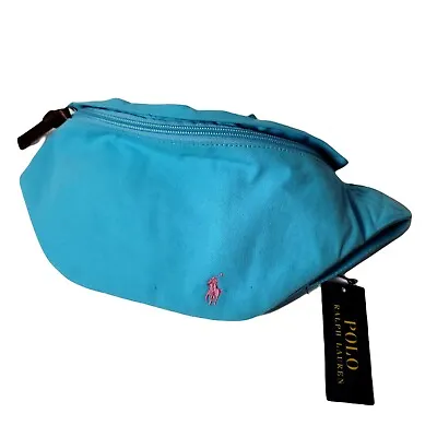Polo Ralph Lauren Canvas Waist Pack One Size French Turquoise Fanny Pack $50 • $28.90