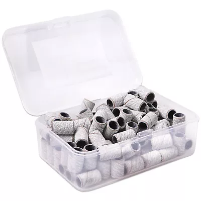 PANA 100 Pieces Nail Sanding Bands For Nail Drill Bits File (240 Grit Zebra) • $9.49