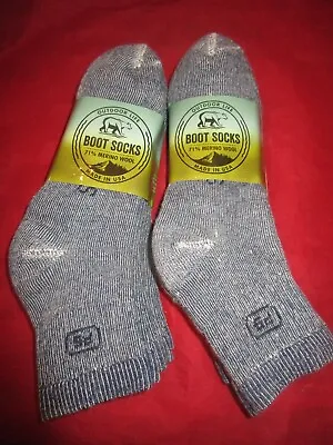 6 Pair Men's Outdoor Life 71% Merino Wool Thermal Ankle Socks 10-13 • $28.99