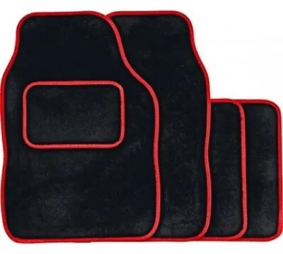 For: Volvo C30 C40 C70 - Universal Car Floor Mats Black Carpet & Red Trim • $13.60