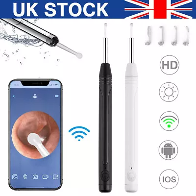 Wireless WiFi Ear Wax Remover Camera Ear Endoscope Spoon Pick Cleaning Tool Kit • £12.99