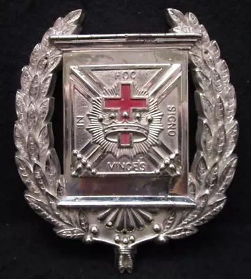 * Vintage Oid Knights Templar Masonic  In Hoc Signo Vinces  Large Metal Plaque • $60