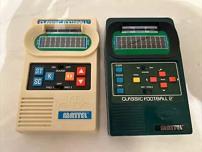 Mattel Classic Football And Classic Football 2 Handheld Electronic Video Games • $40