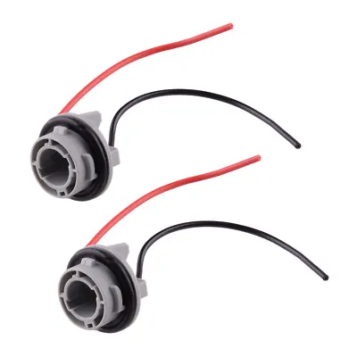 2pc Brake Turn Signal Light Socket Harness Adapter Pulg Fit For BA15S 1156 7506 • $7.91