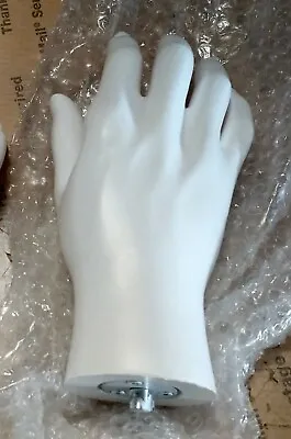 LESS THAN PERFECT MN-HandsM WHITE RIGHT Male Mannequin Hand Glove Display • $11.99