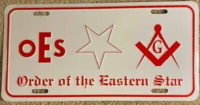 Order Of The Eastern Star Booster License Plate Mason Masonic Shriner Vintage • $29.99