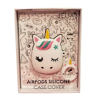 NEW -  DELIAs Airpods Silicone Case Cover Unicorn Anti-Shock Key Ring Cable Port • $12.95