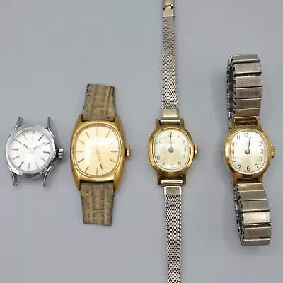 Vintage Watch Lot Of 4 Timex QQ Womens Mechanical Manual Wind PARTS Or REPAIR • $11.89