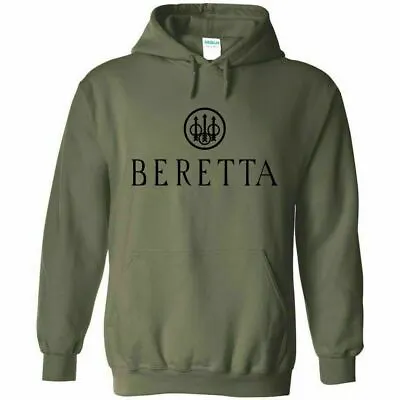 Beretta Black Logo Hoodie Sweatshirt 2nd Amendment Pro Gun Rights Rifle Pistol • $29.92