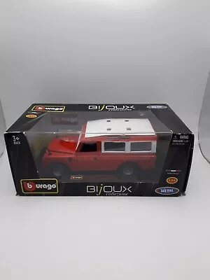 Burago 1/24 Land Rover Red Diecast Model Car With Box Bijoux Collezione. • £14.90